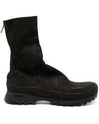 Yohji Yamamoto - Round-toe Leather Boots - Lyst