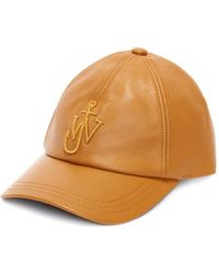 JW Anderson - Logo-embroidered Leather Baseball Cap - Lyst