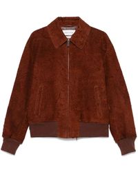 McQueen - Leather Jacket With 'Vintage' Effect - Lyst