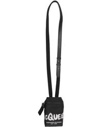 McQueen - Logo-Print Phone Pouch - Lyst