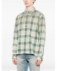 Amiri - Stud-Embellished Checked Shirt - Lyst