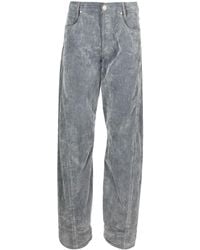 Trussardi - Bleached-Effect Straight-Leg Jeans - Lyst