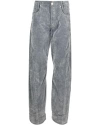 Trussardi - Bleached-effect Straight-leg Jeans - Lyst