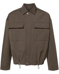 Nanushka - Drawstring Twill Shirt Jacket - Lyst