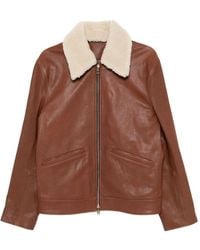 Paul Smith - Collared Leather Jacket - Lyst