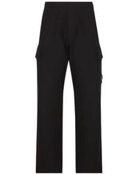 C.P. Company - Diagonal Raised Fleece Lens Cargo Sweat Trousers - Lyst