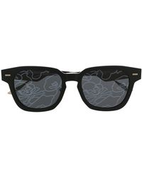 A Bathing Ape Lens-decal Square Sunglasses - Black