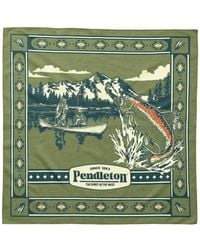Pendleton - Lakeside Graphic-Print Cotton Scarf - Lyst