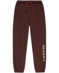 Lanvin - Logo-embroidered Track Pants - Lyst