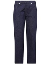 Stone Island - Logo-Patch Straight-Leg Jeans - Lyst
