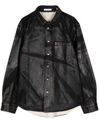 Helmut Lang - Foil-Print Denim Shirt Jacket - Lyst