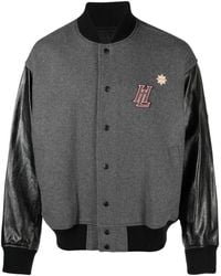 Helmut Lang - Logo Varsity Bomber Jacket - Lyst