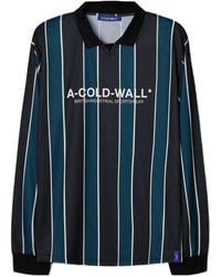 A_COLD_WALL* - Loft Ls Striped Long-Sleeve Polo Shirt - Lyst