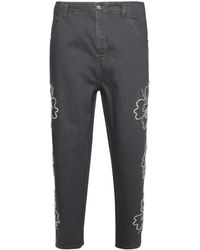 Bluemarble - Hibiscus Embroidered Jeans - Lyst