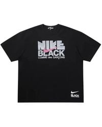 COMME DES GARÇON BLACK - X Nike Logo-Print Cotton T-Shirt - Lyst