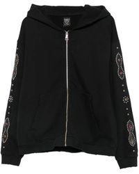 HTC - Stud-Embellished Zip-Up Hoodie - Lyst