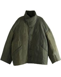 Ziggy Chen - Buttoned Funnel-Neck Jacket - Lyst