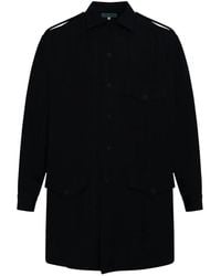 Yohji Yamamoto - Pinstripe-Pattern Epaulette Coat - Lyst