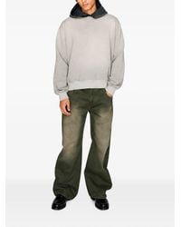 MOOJI MOOJI - Contrast-Hood Frayed Hoodie - Lyst