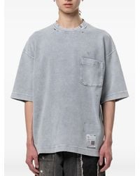 Maison Mihara Yasuhiro - T-Shirt En Maille Gaufrée À Poche Poitrine - Lyst