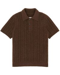 MM6 by Maison Margiela - Cable-Knit Polo Shirt - Lyst