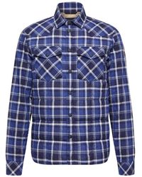 Moncler - Moncler Gelt Check Cotton Blend Down Shirt Jacket - Lyst