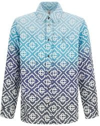 CASABLANCA - Shacket Monogram Gradient Overshirt - Lyst