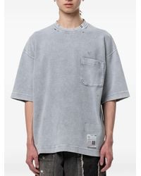 Maison Mihara Yasuhiro - T-Shirt En Maille Gaufrée À Poche Poitrine - Lyst