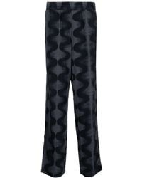 McQ - Abstract-Print Straight-Leg Trousers - Lyst