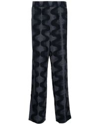 McQ - Abstract-print Straight-leg Trousers - Lyst