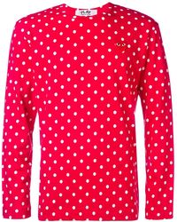 COMME DES GARÇONS PLAY - T166 Polka Dot T-shirt - Lyst
