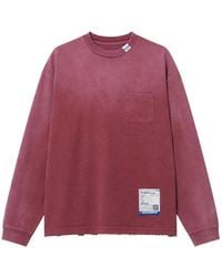 Maison Mihara Yasuhiro - Sun Faded Like Distressed Long-Sleeve T-Shirt - Lyst