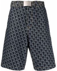 Lanvin - Geometric-Print Bermuda Shorts - Lyst