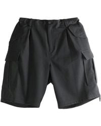 Yohji Yamamoto - Pleated Cargo Shorts - Lyst