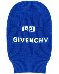 Givenchy Knitted Logo Hat - Blue