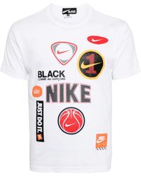 COMME DES GARÇON BLACK - X Nike Logo-Print Cotton T-Shirt - Lyst
