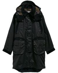 Barbour - Waxed-Cotton Hooded Jacket - Lyst