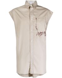 JORDANLUCA - Skulls Cotton Shirt - Lyst