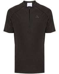 ROA - Logo-Print Zip-Up T-Shirt - Lyst