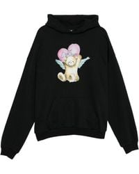 we11done - Teddy-Print Hoodie - Lyst