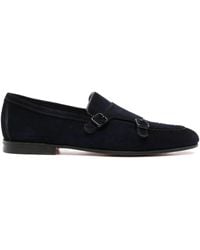 Santoni - Suede Monk Shoes - Lyst