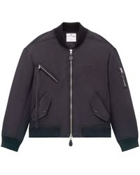 Courreges - Logo-Embroidered Bomber Jacket - Lyst