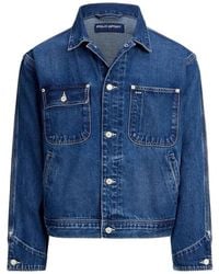 Polo Ralph Lauren - Polo Sport Cotton Denim Jacket With Logo Print - Lyst