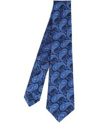 Kiton - Paisley-Pattern Silk Tie - Lyst