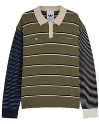 adidas - X Song For The Mute 007 Striped Long-Sleeve Polo Shirt - Lyst