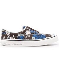 Undercover Floral-print Low-top Trainers - Blue