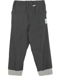 Maison Mihara Yasuhiro - Logo-Patched Tapered-Leg Trousers - Lyst