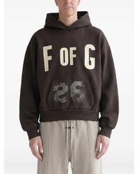 Fear Of God - F Of G Classic Logo-Print Raglan-Sleeve Hoodie - Lyst