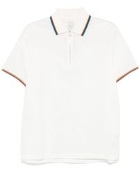 Paul Smith - Stripe-Trim Cotton Polo Shirt - Lyst