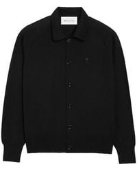 Ami Paris - Ami De Coeur Chest-Embroidered Cardigan - Lyst